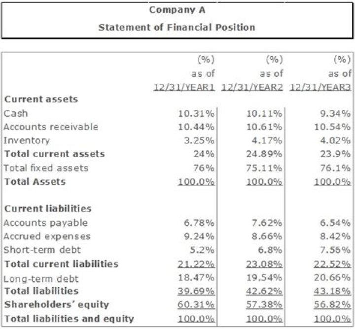 common size financial statements